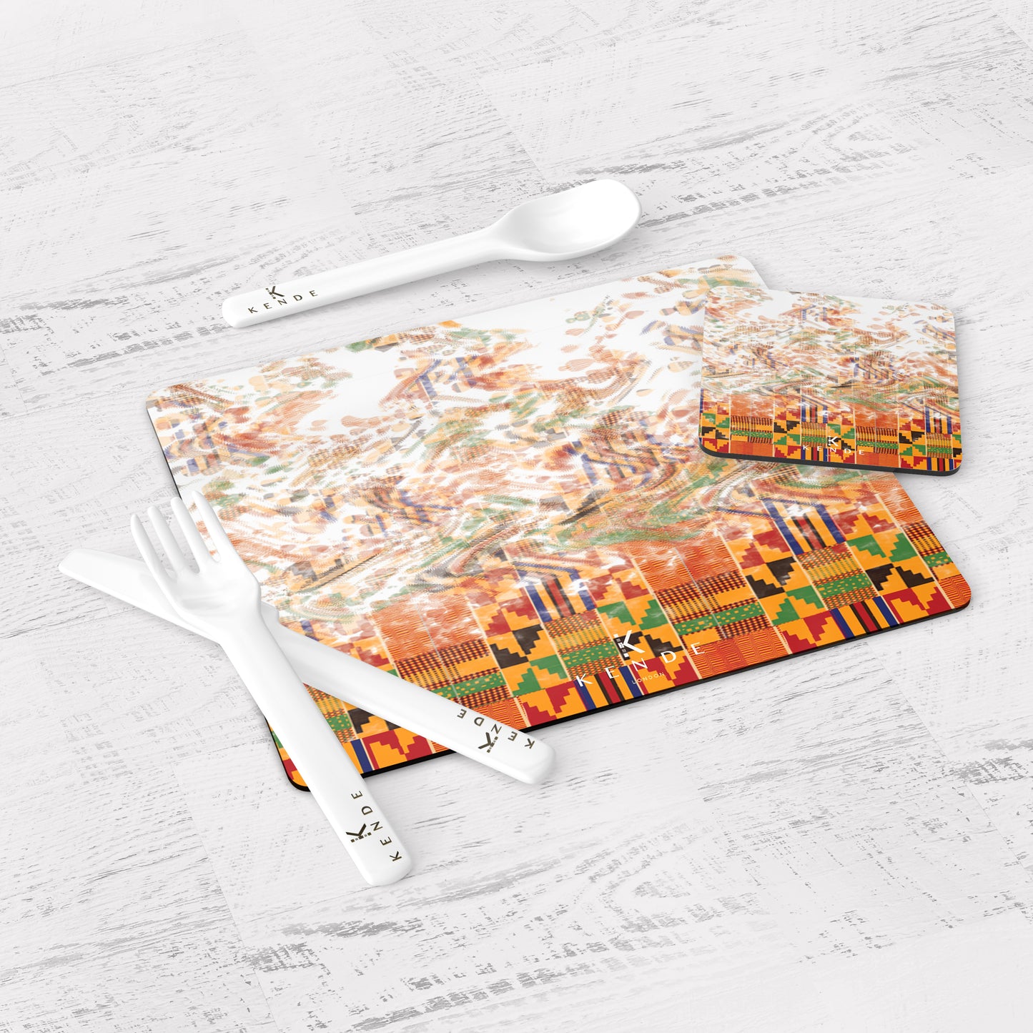 Zaina Flame Placemats and Coasters
