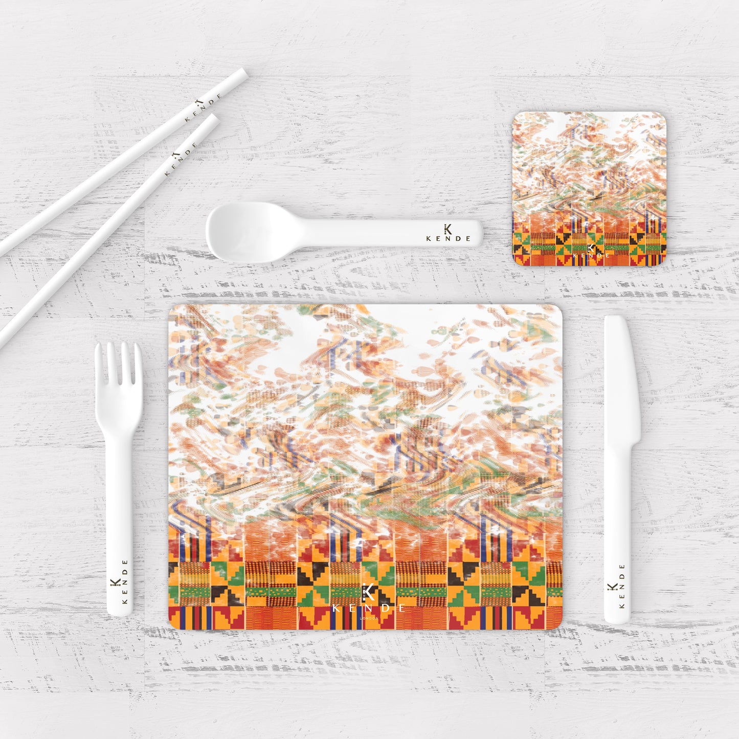 Zaina Flame Placemats and Coasters